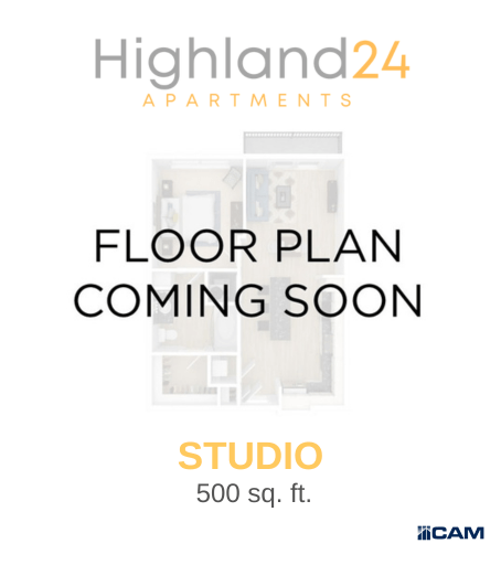 the floor plan is coming soon to highland 24 apartments